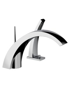 Horus Nouvelle Vague “part of Contemporary Collection - Deck Mounted Bath/shower Mixer - Metal Gun 40.766-CF