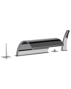 Horus Nouvelle Vague “part of Contemporary Collection - 5 Hole Deck Mounted Bath/shower Mixer Set - Chrome 40.767-CH