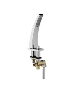 Horus Nouvelle Vague “part of Contemporary Collection - Deck Mounted Pull up Handset with Diverter & Flexible - Metal Gun 40.777-CF