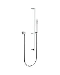 Horus Echo Equinox316 Collection - Wall Union Mounted Shower Set with Sliding Wall Bar, Design Flexible Hose on Swivel Nut and Solidbrass Handshower - Matt Black 43.532-NO