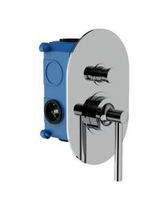 Horus Minoé Contemporary Collection - Concealed Wall Mounted Manual Mixing Shower Valve with Diverter - Matt Black 47.701-NO