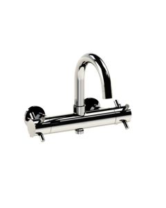 Horus Minoé Contemporary Collection - Complete Exposed Thermostatic Wall Bath-shower Mixer - Metal Gun 47.784-CF