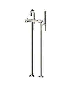 Horus Minoé Contemporary Collection - Complete Thermostatic Bath-shower Mixer with Pipes for Free Standing Bath - Matt Black 47.798-NO
