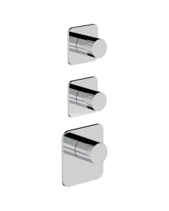 Horus Naja Contemporary Collection - Trim for Thermostatic Mixer. - Metal Gun 48.522-CF