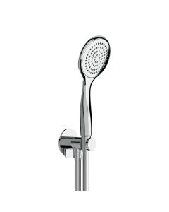 Horus Naja Contemporary Collection - Inlet Wall Mounted Handshower Hook with Flexible Hose and Handshower - Chrome 48.590-CH