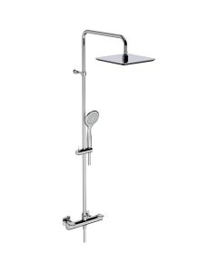 Horus Naja Contemporary Collection - Wall Shower Panel Thermostatic Mixing Valve on Column - Chrome 48.797-CH