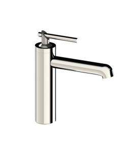 Horus Minoé Contemporary Collection - Single Lever Basin Mixer - with Drain Valve with Cover - Satin Brass 49.709-LS