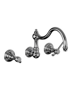 Horus Montmartre Classic Collection - Concealed 3 Hole Wall Mounted Kitchen Mixer / No Waste - Polished Nickel 50.164-NB