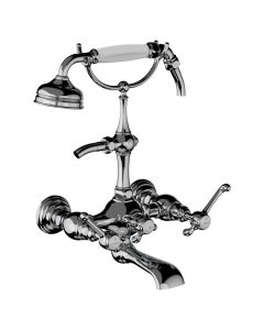 Horus Montmartre Classic Collection - Complete Wall Bath / Shower Mixer / Height Cradle - Matt Nickel 50.434-NM