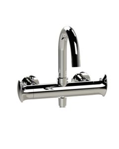 Horus Canopée Contemporary Collection - Exposed Thermostatic Wall Bathshower Mixer - Chrome 60.784-CH