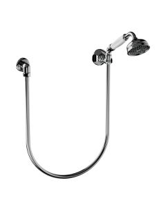Horus Ascott Classic Collection - Wall Shower Set with Wall Hook, Flexible Hose and Handspray - Polished Nickel 62.589-NB