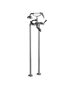 Horus Ascott Classic Collection - Complete Mixer + Pipes for Free Standing Bath Centers - Matt Nickel 65.498-NM