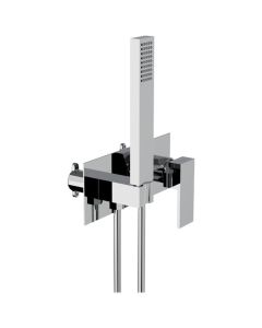 Horus Philae Equinox316 Collection - Wall-mounted Shower Mixer + Hand Shower + Flexible - Satin Brass 80.782.E2-LS