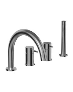 Horus Equinox316 Equinox316 Collection - 4 Hole Deck Bath/shower Mixer - Stainless Steel 316 81.464-IX