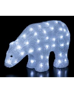 32Led 3D Φωτιζόμενη Ακρυλική Αρκούδα Με Μετασχηματιστή Ip44,32 x 15(H)cm Lianos 58810