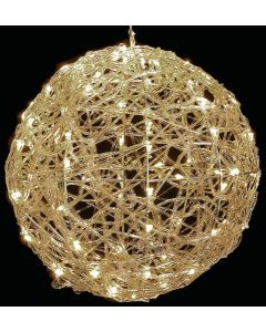 100Led Φωτιζόμενη Ακρυλική Μπάλα Με Θερμό Φωτισμό Και Μετασχηματιστή Ip44,35cm Lianos 60149