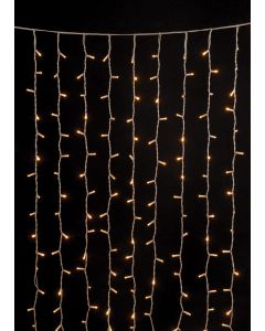 200Led Σταθερή Συμμετρική Κουρτίνα Rubber Με Επέκταση Ip65 Και Μπρίζα Σούκο 200 x 100(h)cm,Λευκό Καλώδιο/ Θερμό Λαμπάκι (Kelvin: 2.500 - 3.000) Lianos 62300