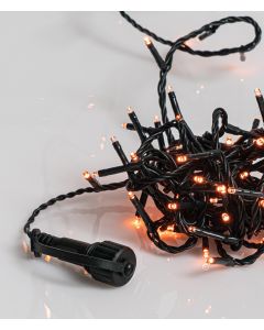 300Led Amber Λαμπάκια Με Πρόγραμμα,Επέκταση Και Μετασχηματιστή Ip44 ,Πράσινο Καλώδιο/Πορτοκαλί Λαμπάκι 15 Μέτρα (5cm Απόσταση) Lianos 62320