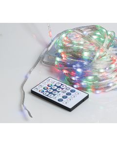200Led Λαμπάκια Rgb App -Wifi Με Μετασχηματιστή Ip44 ,Με Διάφανο Πλακέ Καλώδιο/Διάφορους Φωτισμούς, (10cm Απόσταση) 20 Μέτρα Lianos 62355