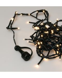 100Led Φωτάκια Με Επέκταση Και Μετασχηματιστή ,Πράσινο Καλώδιο/Θερμό Λαμπάκι , (5cm Απόσταση) 75 Μέτρα (Kelvin 2.500 - 3.000) , Με Καρούλι Αποθήκευσης Lianos 63421