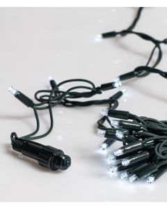 100Led Rubber Λαμπάκια Επεκτεινόμενα Με Πράσινο Καλώδιο/Λευκό Λαμπάκι ,Ip65 Στεγανό,(10cm Απόσταση) 10 Μέτρα (Kelvin: 6.000 - 10.000) Lianos 80420