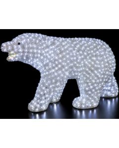 3D Φωτιζόμενη Ακρυλική Αρκούδα Με 1900Led Λευκό Φωτισμό Και Μετασχηματιστή Ip44,120 x 70(H)cm Lianos L200-003W-1