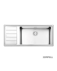 Νεροχύτης Κουζίνας Ανοξείδωτος Linear plus 116x50 Αpell Inox Λείο left  LNP1161L-110