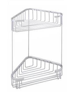 Σπογγοθήκη Γωνιακή Διπλή Χρώμιο Bronze Art Σπογγοθήκες MH02-23-10-2