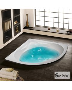 Μπανιέρα Ακρυλική MODENA με σύστημα Υδρομασάζ (0.88hp-6 jet) 120x120, Sirene MOD120W