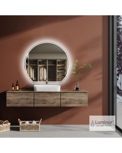 Καθρέπτης Φωτιζόμενος Εμπρός-Πίσω ØIP44 Led 100w 3360lm 2700-6500K Αντιθαμβωτική Λειτουργία Luminor Moon MON110