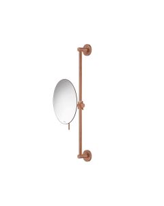 Καθρέπτης Μεγεθυντικός Επιτοίχιος Ρυμθιζόμενου Ύψους Ø20 εκ. Μεγέθυνση x3 Old Copper Mat Sanco Mirrors MR-708-Μ26