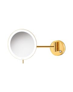 Καθρέπτης ΜεγεθυντικόςØ20*D33,5 cm IP44 5w Led 12V Ø20 εκ. Μεγένθυση *3 Gold 24K Sanco MRLED-705-A05