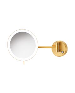 Καθρέπτης ΜεγεθυντικόςØ20*D33,5 cm IP44 5w Led 12V Ø20 εκ. Μεγένθυση *3 Brushed Gold 24K Sanco MRLED-705-AB5