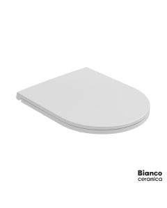 ΚΑΛ.ΛΕΚ.SLIM SOFT CLOSE BIANCO CERAMICA WHITE MATT/CHR MS38C-301