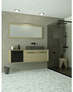 Έπιπλο Μπάνιου Μ130xB45xY40cm Βάση-Νιπτήρας-Καθρέπτης-Φωτιστικό,Δρυς Φυσικό σε Κ/Π Θαλάσσης Savvopoulos Orelia 01