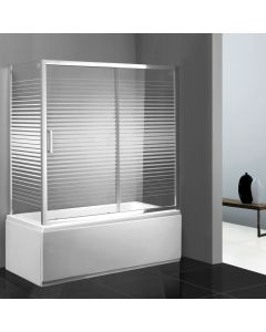 SLIDER BATH PLAZA 140 (137-141εκ) DEVON STRIPES SLBD140S-100
