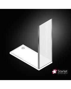 Σταθερό πλαϊνό κρύσταλλο πόρτας ντουζιέρας Starlet Side Panel 90 ρυθμιζόμενη διάσταση από 87 έως 89εκ., Fabric Chrome SPS90F-100