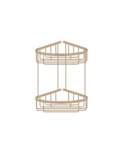 Sanco Shower Baskets Διπλή γωνιακή Θήκη Μόκα ματ 00009-M103
