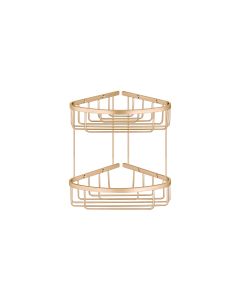 Sanco Shower Baskets Διπλή γωνιακή Θήκη PVD θερμό μπρονζέ βουρτσιστό 00009-PVD-01BR