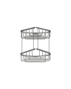 Sanco Shower Baskets Διπλή γωνιακή Θήκη PVD gun metal βουρτσιστό 00009-PVD-05BR