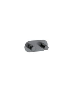Sanco Ergon Διπλό Άγκιστρο PVD gun metal βουρτσιστό 00646-PVD-05BR