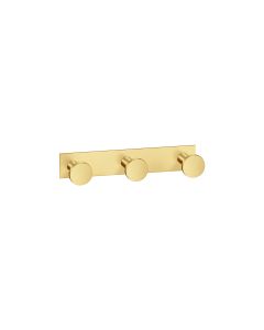 Sanco Bath Robe Hook & Door Stop Τριπλό Άγκιστρο PVD χρυσό ορείχαλκο βουρτσιστό 00683-PVD-02BR