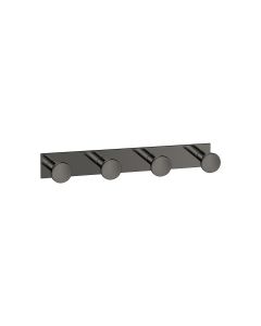 Sanco Bath Robe Hook & Door Stop Τετραπλό άγκιστρο PVD gun metal γυαλιστερό 00684-PVD-05PL