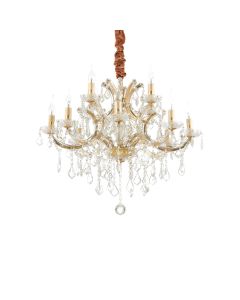 Κρεμαστό Φωτιστικό NAPOLEON SP12 Χρυσό Ideal Lux 167404