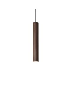 Κρεμαστό Φωτιστικό LOOK SP1 ROUND D60 H400 Καφέ Ideal Lux 170589