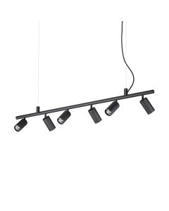 Κρεμαστό Φωτιστικό DYNAMITE SP6 ROUND Μαύρο Ideal Lux 231396