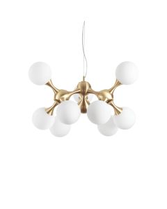 Κρεμαστό Φωτιστικό NODI SP9 Ορείχαλκος Ideal Lux 241036