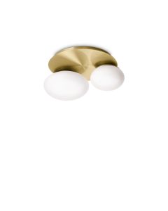 Φωτιστικό Οροφής NINFEA PL2 Ορείχαλκος Ideal Lux 293653