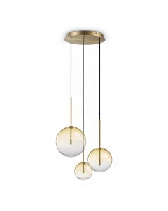 Κρεμαστό Φωτιστικό EQUINOXE SP3 AMBRA SFUMATO Ideal Lux 364827
