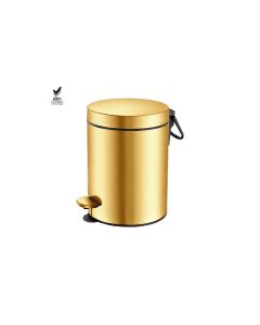 Sanco Waste Bins Χαρτοδοχείο 5 lt Soft Close (AISI 304) PVD χρυσό ορείχαλκο βουρτσιστό 90605-PVD-02BR